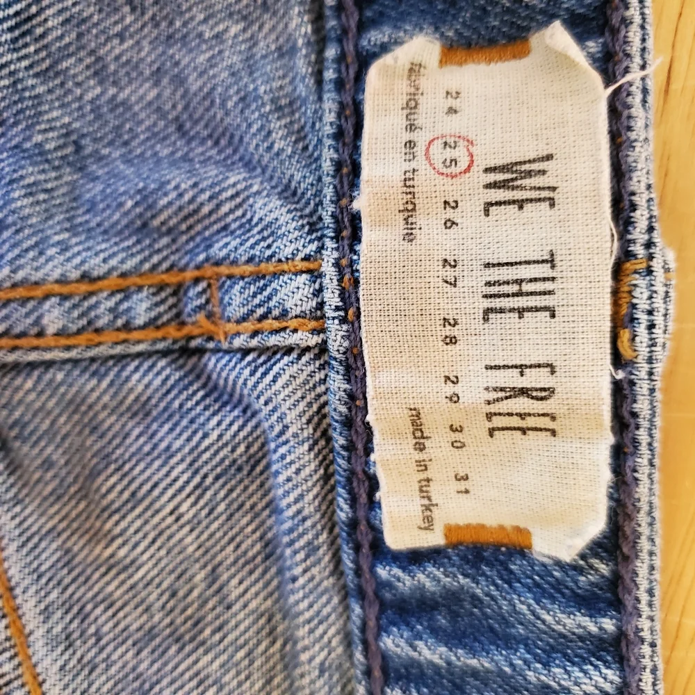 ♧ We the Free Denim Button Fly High Rise Skirt Size 25 Blue - Picture 4 of 5